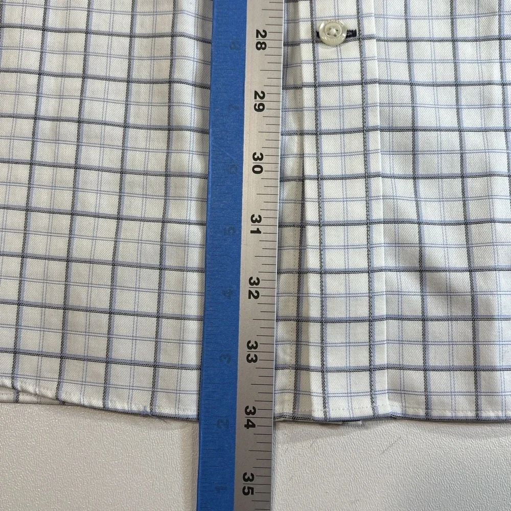 Banana Republic Non-Iron Classic Fit Plaid Cotton Dress Shirt XL 17/17-1/2
